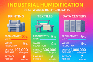 Data-driven case studies demonstrate tangible ROI outcomes across humidification industries, helping you envision the financial impact and accelerate internal buy-in.