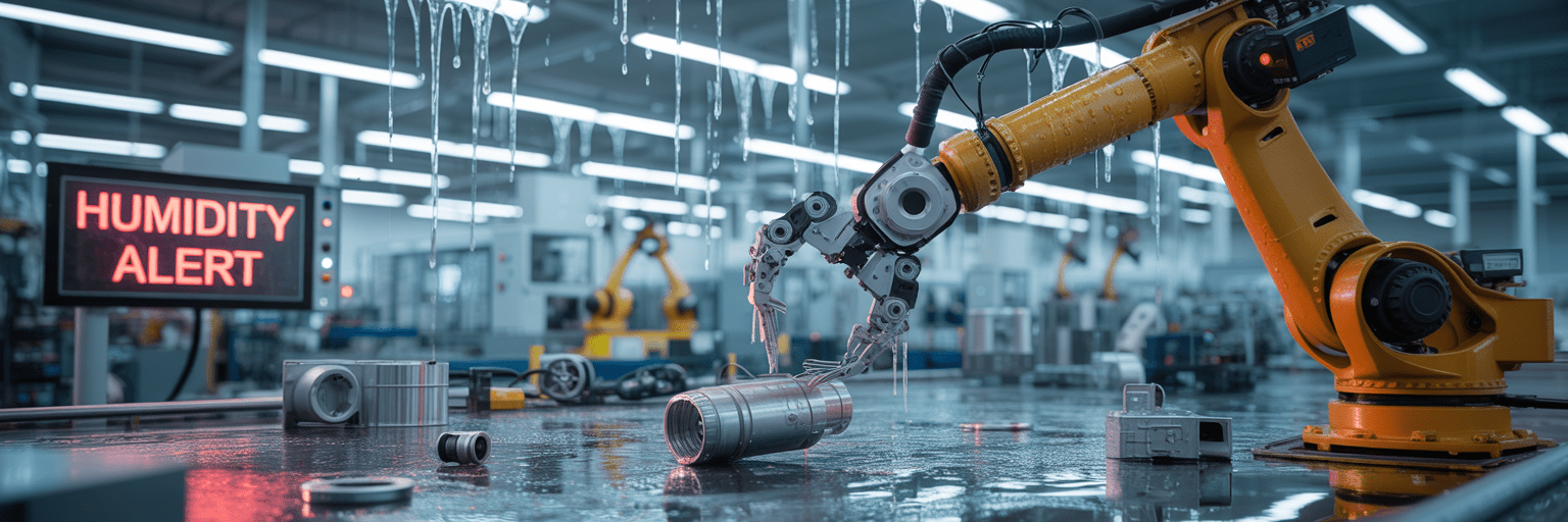 Smart Fog ES100 24/7 humidity control system in a manufacturing facility