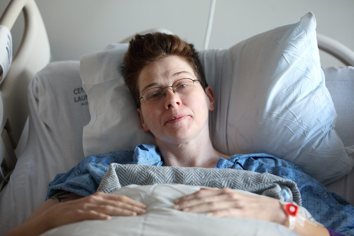 a patient in bed