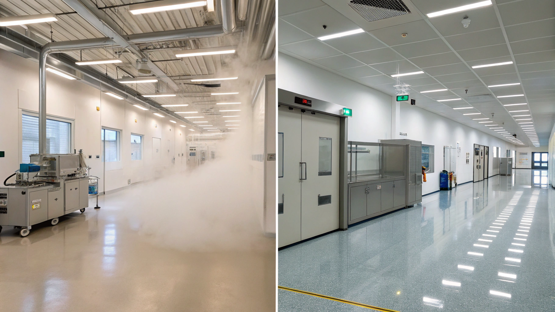 Insights Blog 1 a room with smoke coming out of the ceiling