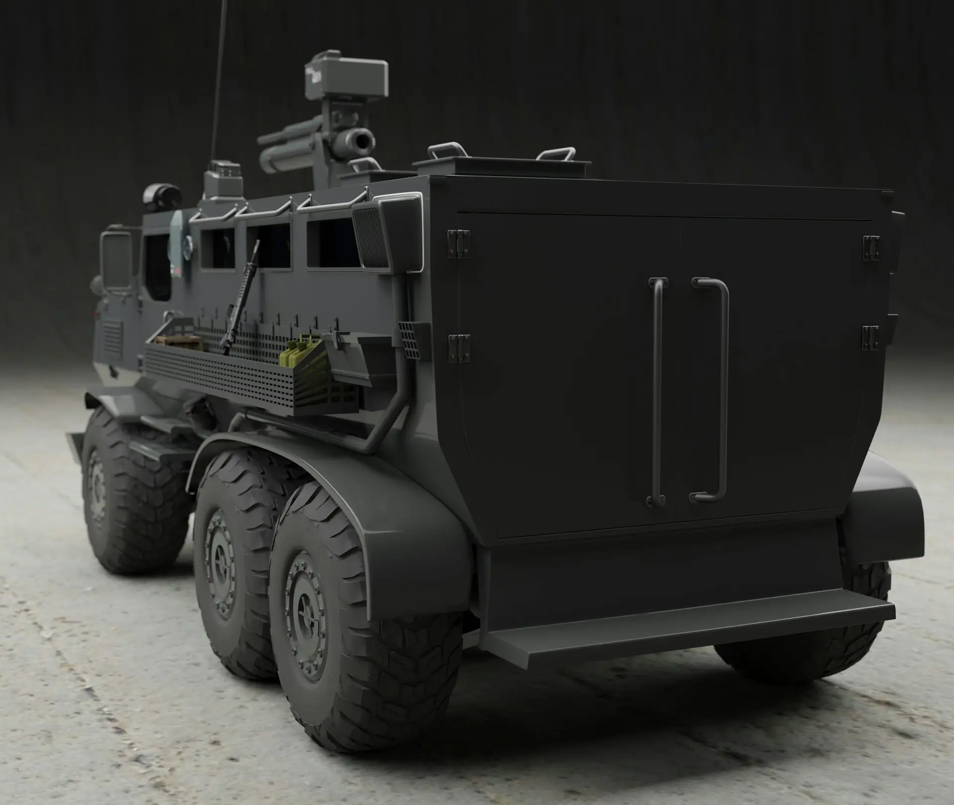 Insights Blog 6 Military vehicle with rear-mounted equipment