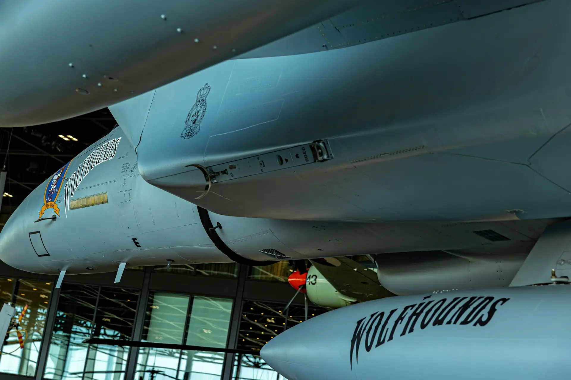 Insights Blog 1 Close-up of military aircraft wing and fuselage