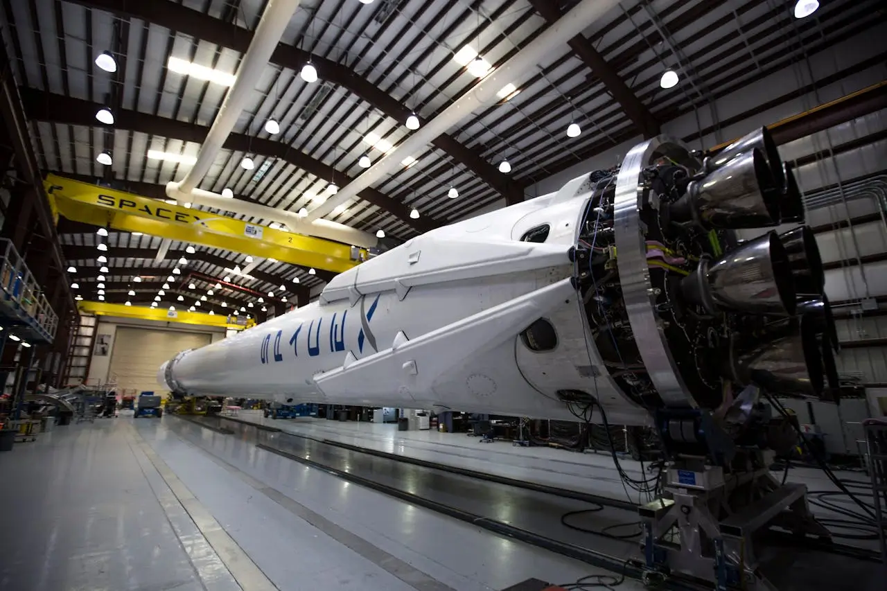 Insights Blog 7 Rocket in aerospace manufacturing facility with controlled environment interior