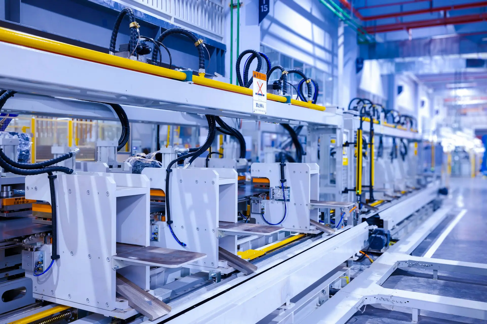 Insights Blog 4 Automated electronics manufacturing line in an industrial facility, illustrating production environments where electrostatic discharge can occur.