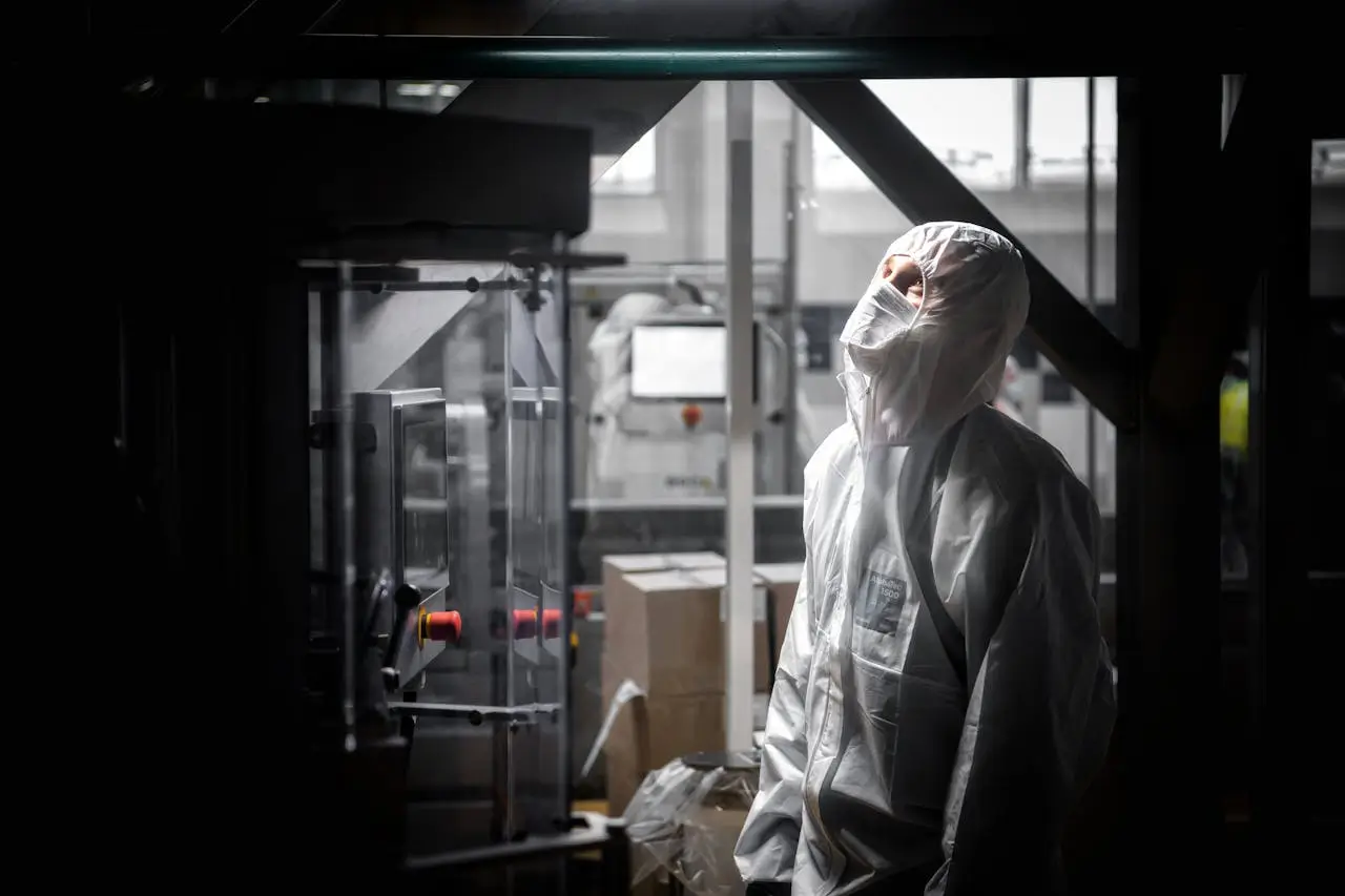 Insights Blog 2 Cleanroom worker near equipment for dry fog cleanroom humidification