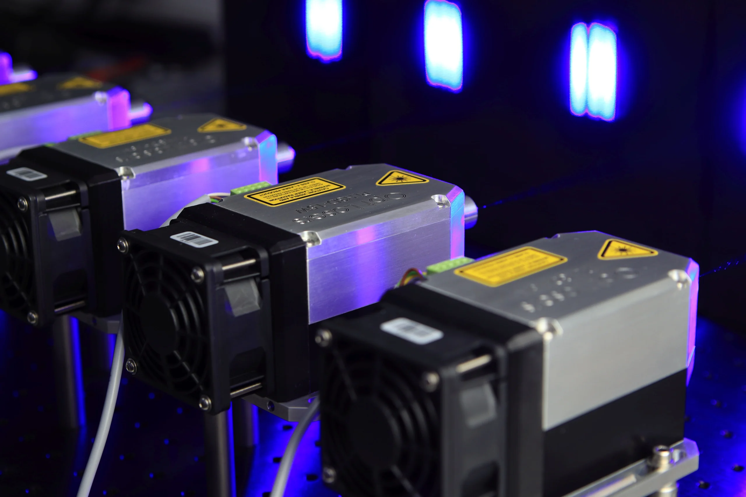 Insights Blog 4 Precision laser modules operating in an advanced manufacturing or testing environment, illustrating sensitive electronic equipment that requires protection from electrostatic discharge.