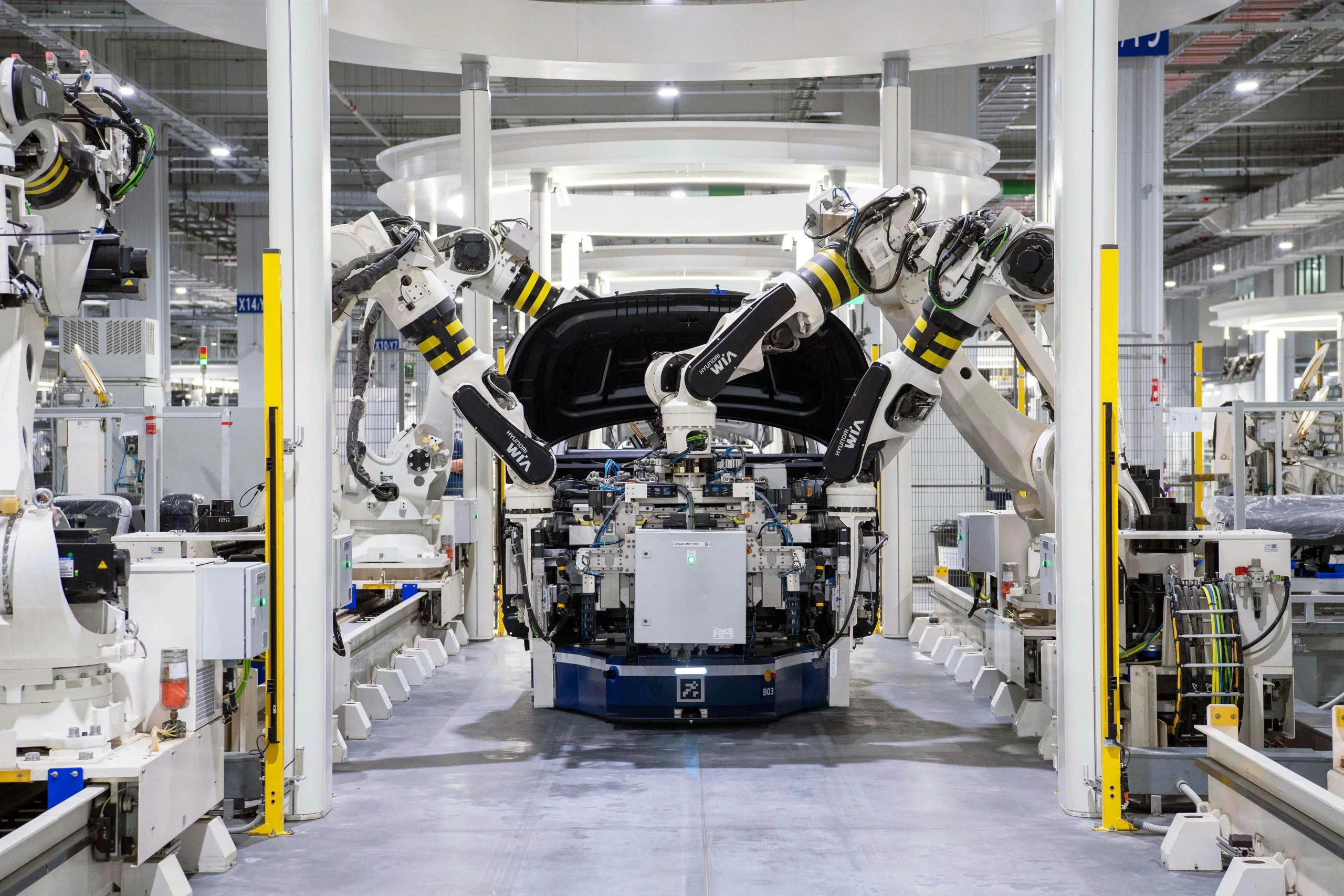 Insights Blog 6 Automotive production line in a manufacturing facility where controlled humidity supports paint quality, static control, and consistent assembly conditions.