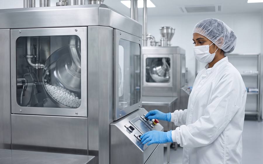 Pharmaceutical manufacturing humidity control